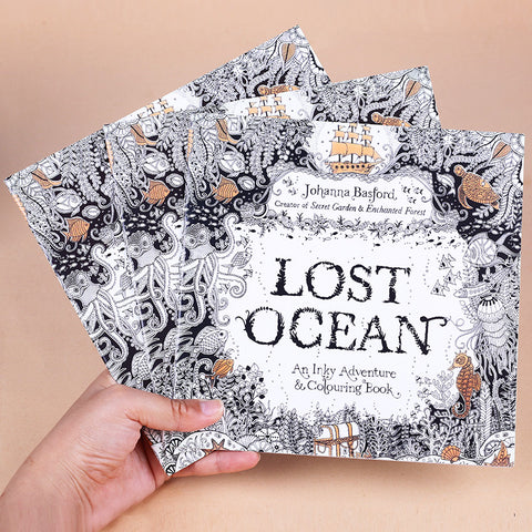 Lost Ocean Adult Inky Coloring Book