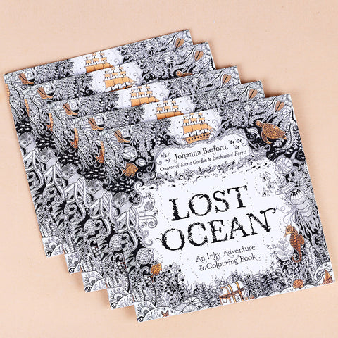 Lost Ocean Adult Inky Coloring Book