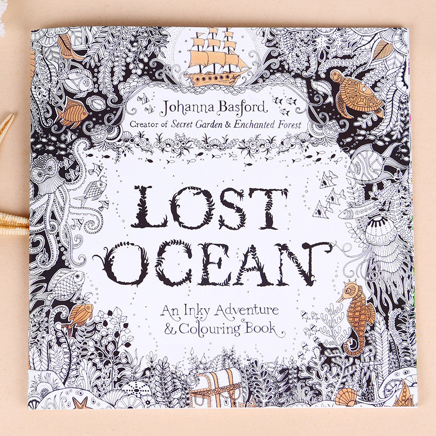 Lost Ocean Adult Inky Coloring Book