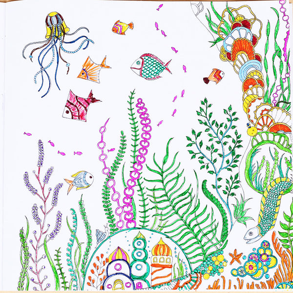 Lost Ocean Adult Inky Coloring Book