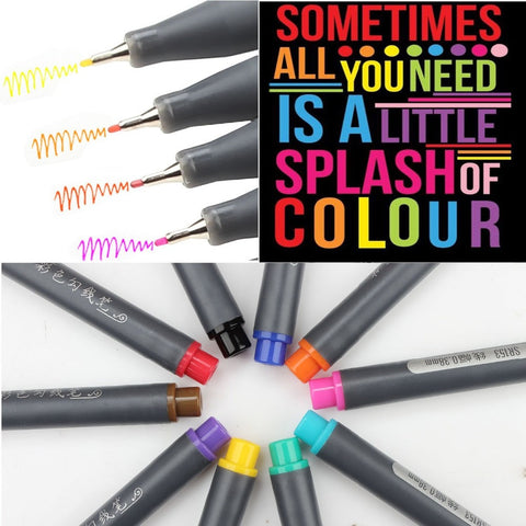 Fine Line Colored Marker Pens