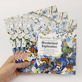 Wonderland Exploration Adult Coloring Book