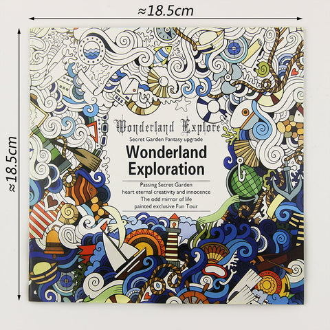 Wonderland Exploration Adult Coloring Book