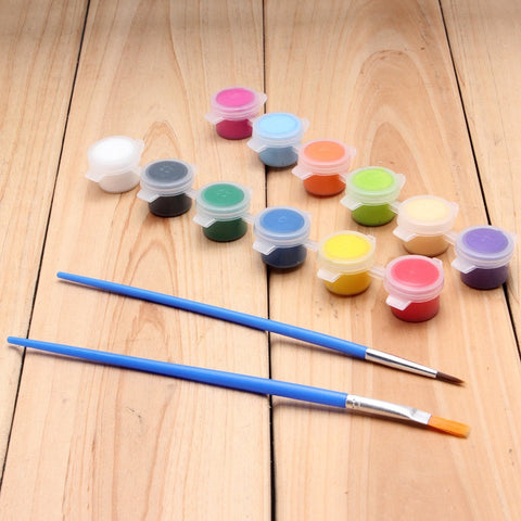 12-Color Set Acrylic Paints in Pots